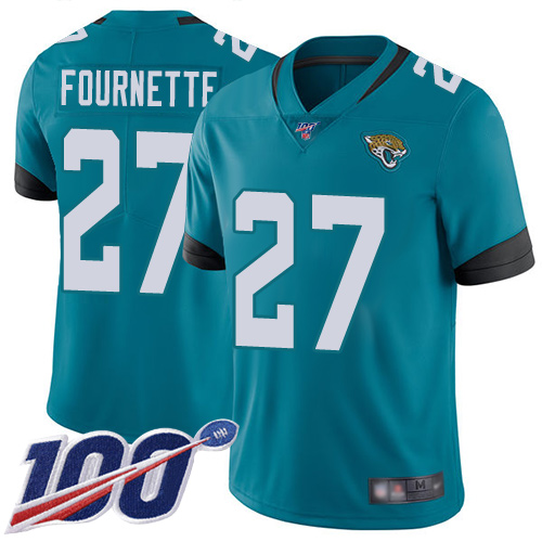 Nike Jacksonville Jaguars 27 Leonard Fournette Teal Green Alternate Men Stitched NFL 100th Season Vapor Limited Jersey